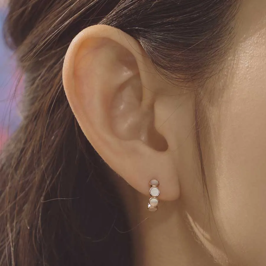 [14K Gold] Blanc Hoop Earrings