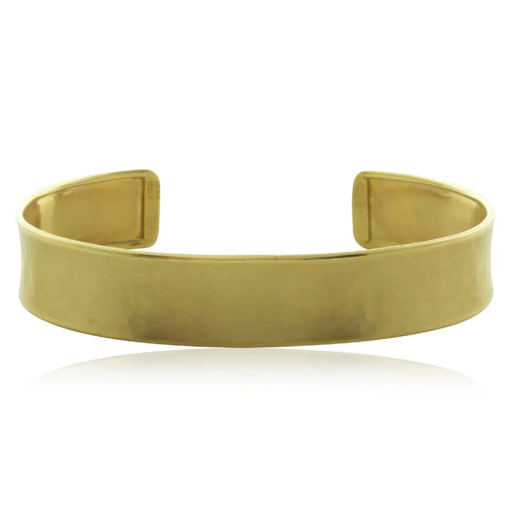 18ct Yellow Gold Hammered Cuff