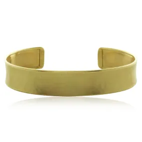 18ct Yellow Gold Hammered Cuff