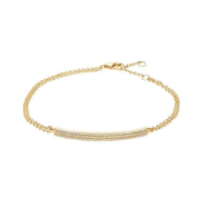 Diamond Pave Bar Bracelet