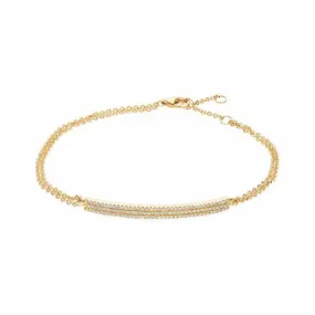 Diamond Pave Bar Bracelet