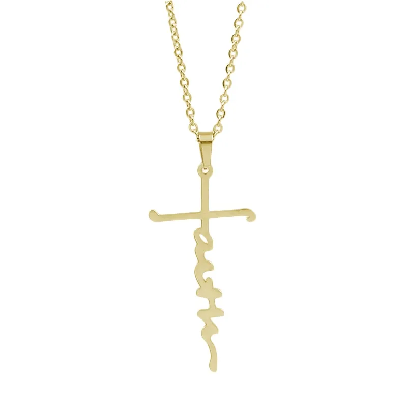 Funki Buys | Necklaces | Unisex Faith Cross Pendant Necklace