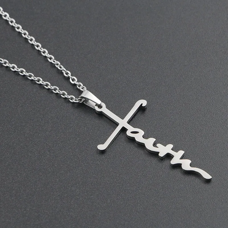 Funki Buys | Necklaces | Unisex Faith Cross Pendant Necklace