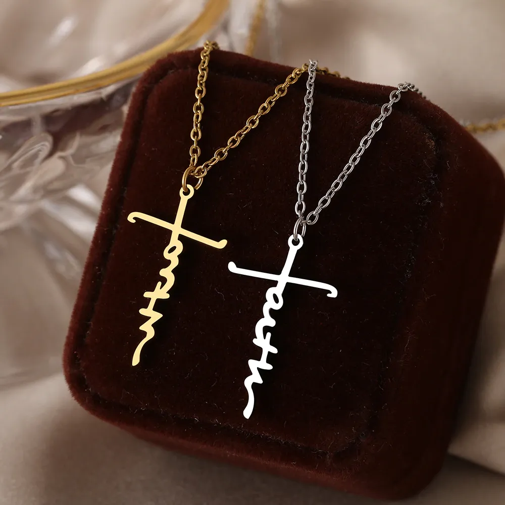 Funki Buys | Necklaces | Unisex Faith Cross Pendant Necklace