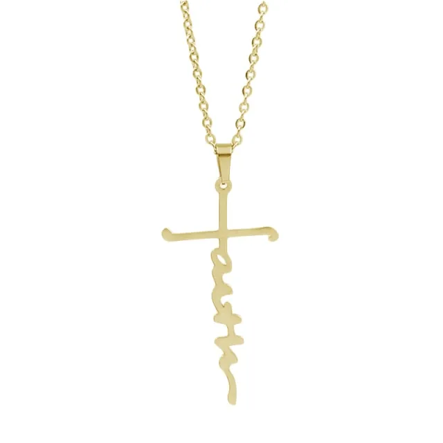 Funki Buys | Necklaces | Unisex Faith Cross Pendant Necklace