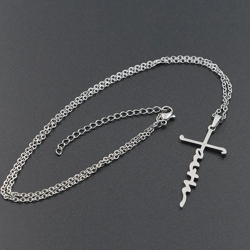 Funki Buys | Necklaces | Unisex Faith Cross Pendant Necklace