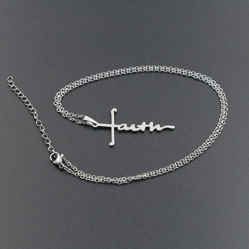 Funki Buys | Necklaces | Unisex Faith Cross Pendant Necklace