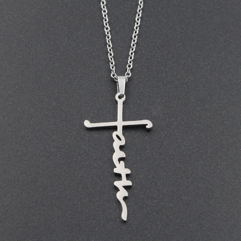 Funki Buys | Necklaces | Unisex Faith Cross Pendant Necklace