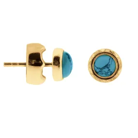 Maya Stud Earrings - Gold Turquoise