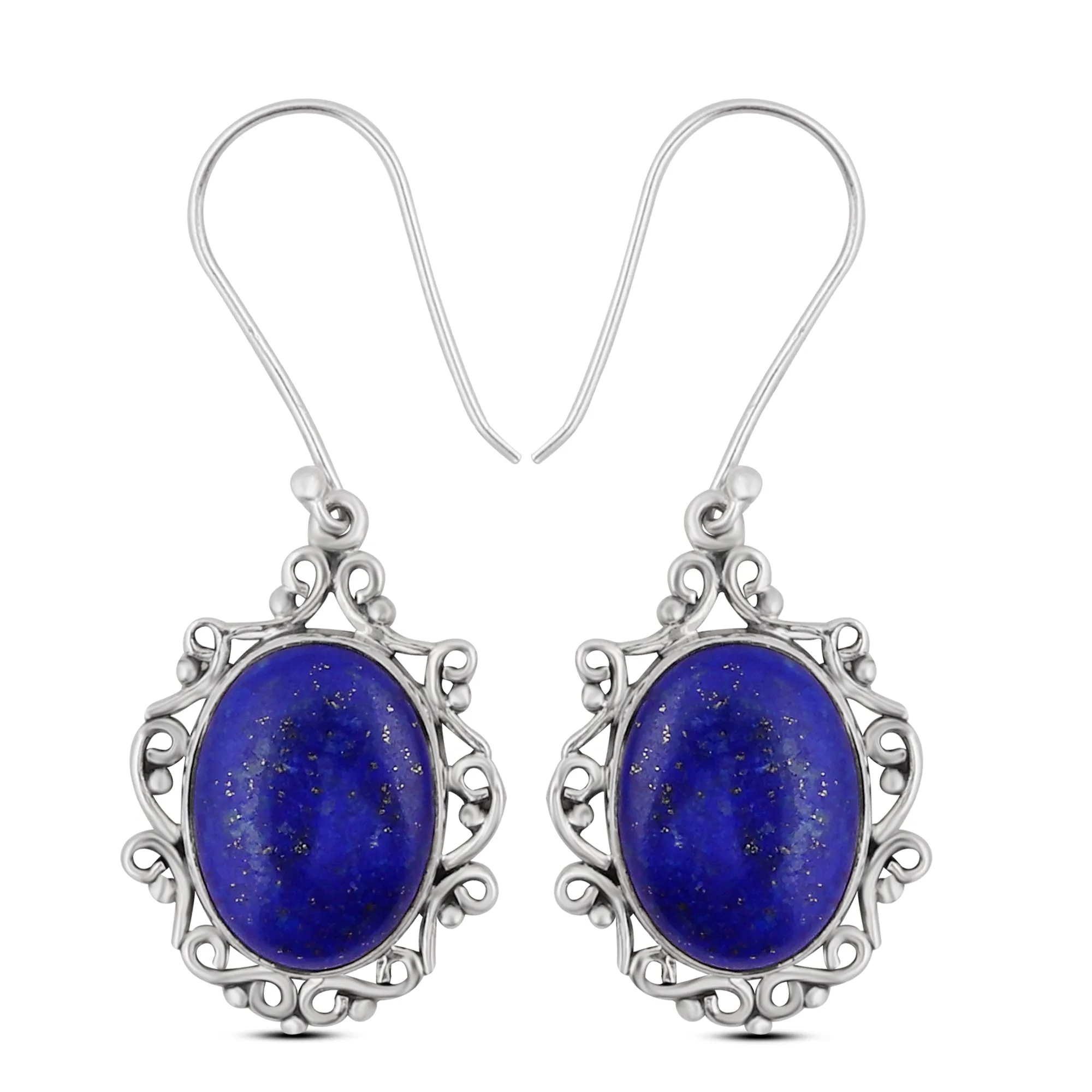 Natural Lapis lazuli Jewelry Set 925 Sterling Silver