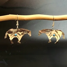 Navajo Horse Dangle Earrings