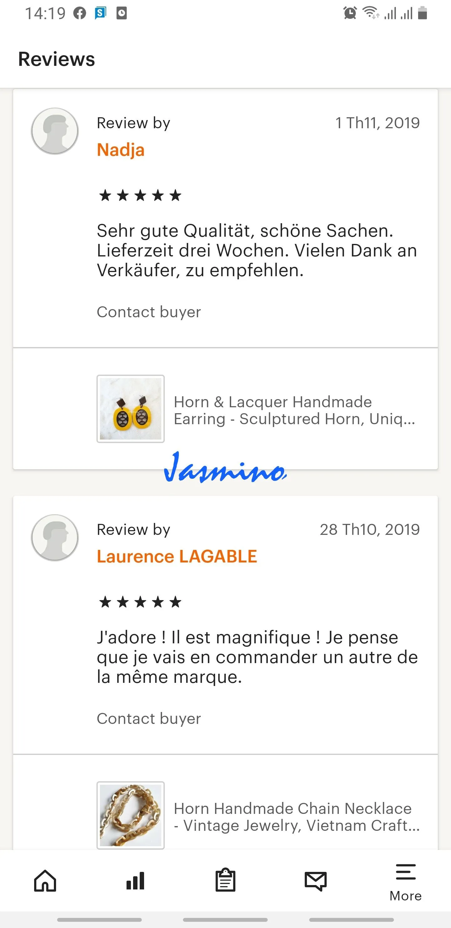 Rustic Horn Necklace J17381, Handmade Buffalo Horn Product from Vietnam
